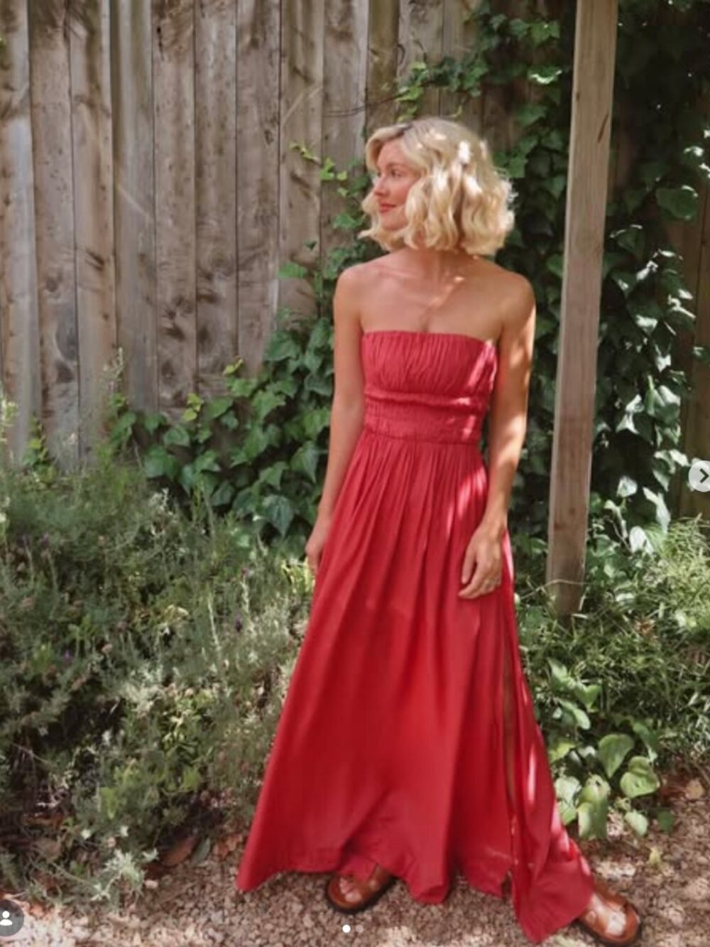 Peony - Floral Chiffon Strapless Maxi Dress Size M (diff cover photo colour)